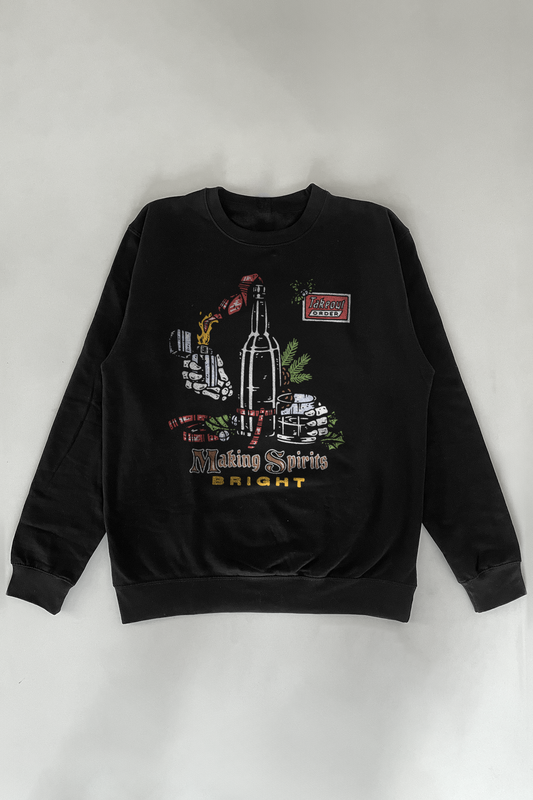 Making Spirits Bright Black Crewneck