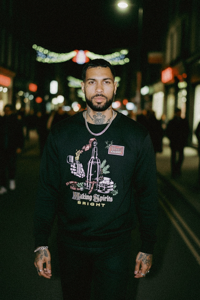 Making Spirits Bright Black Crewneck