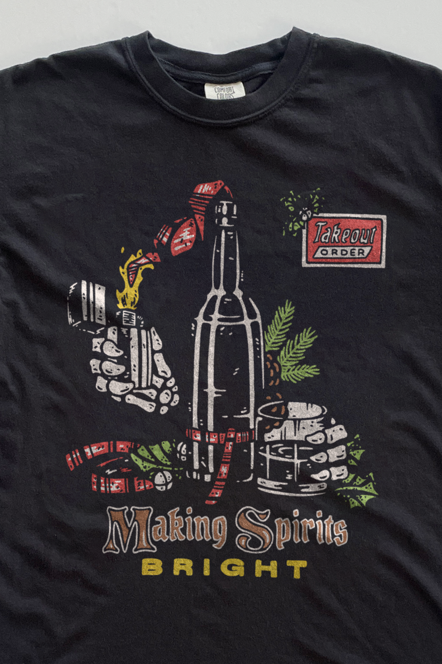 Making Spirits Bright Black T-shirt