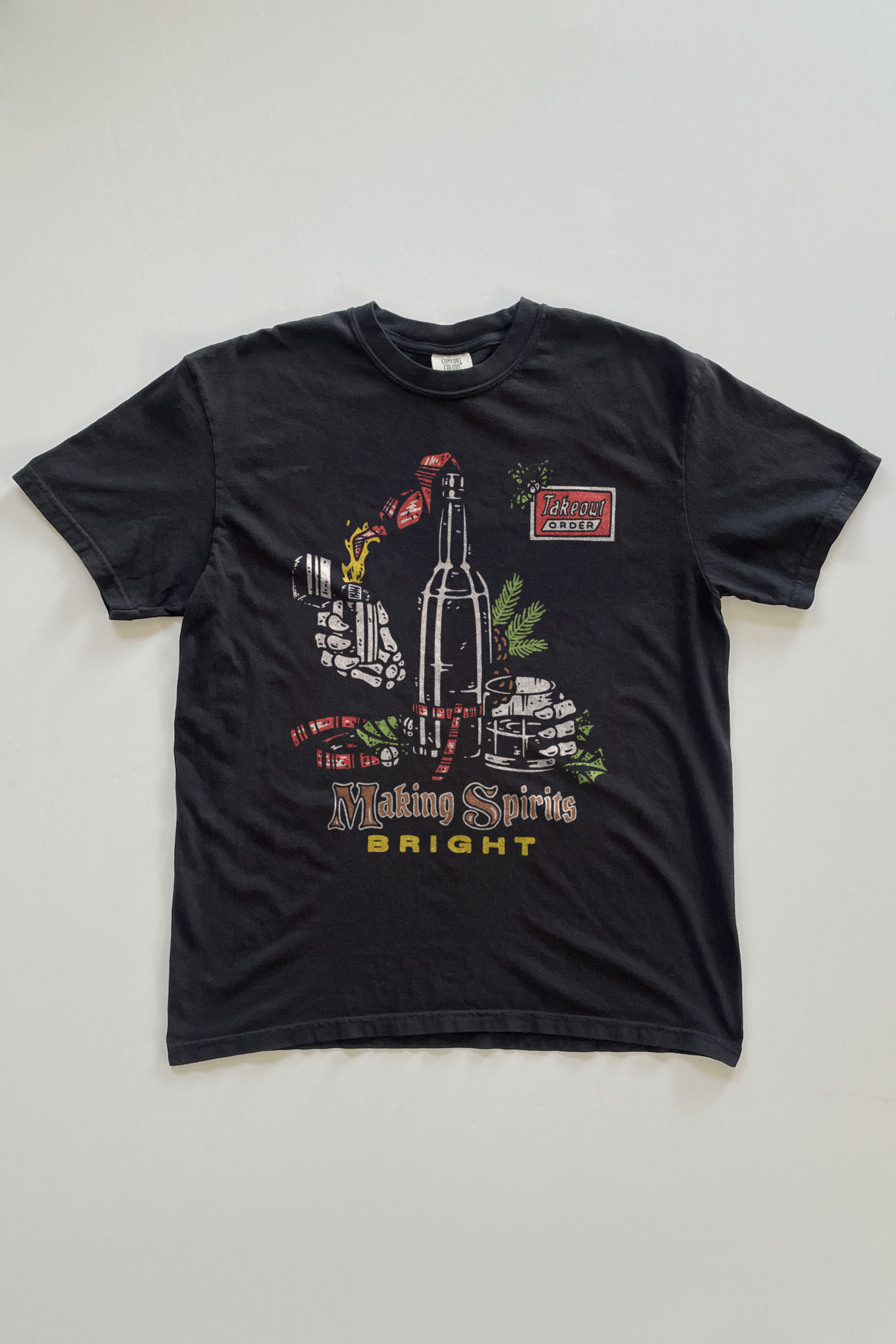 Making Spirits Bright Black T-shirt